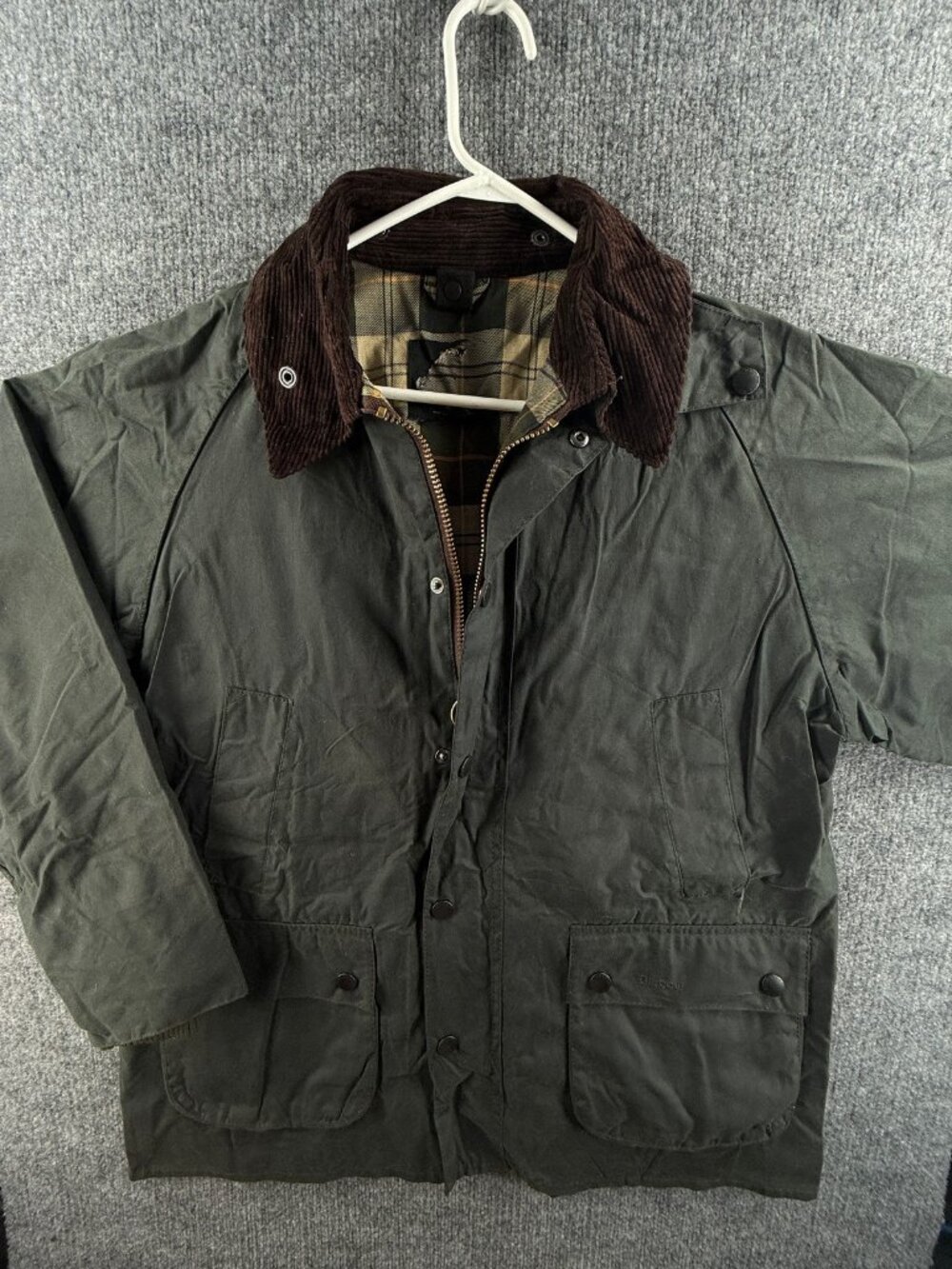 NWD Barbour Bedale Waxed Jacket Green England C42 Men Solid Cotton Wax Canvas